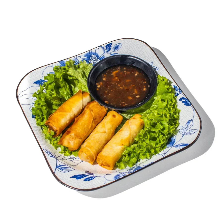 Frühlingsrollen mit Gemüse und Garnelen