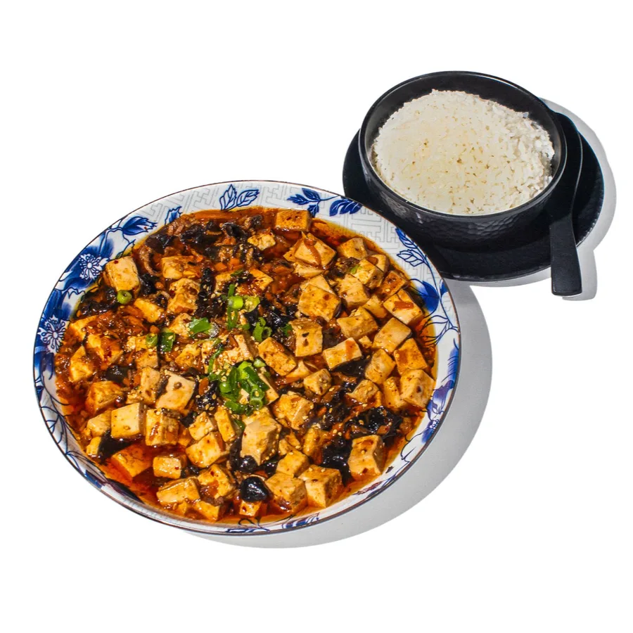 Ma Po Tofu mit Schweinehackfleisch
