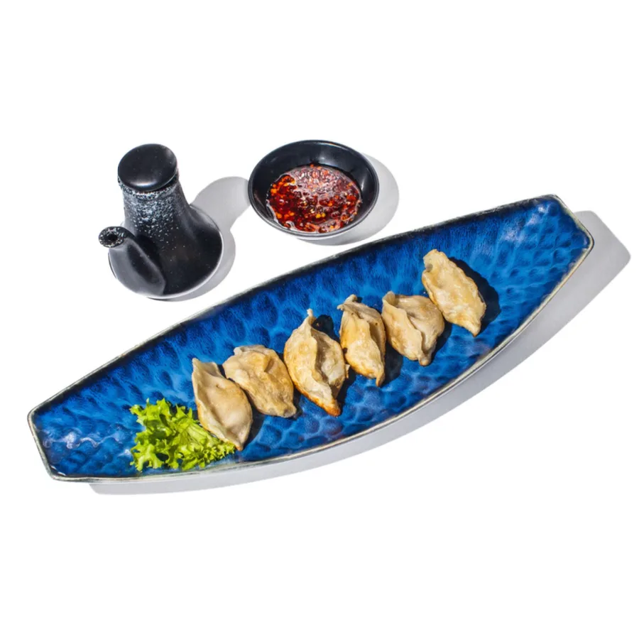 Gyoza mit Schweinefleisch und Kraut gebraten