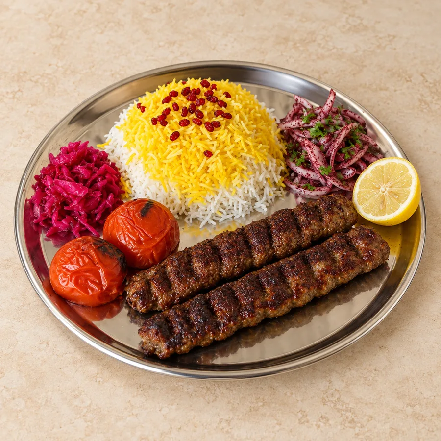 Koobideh Platte mit Reis