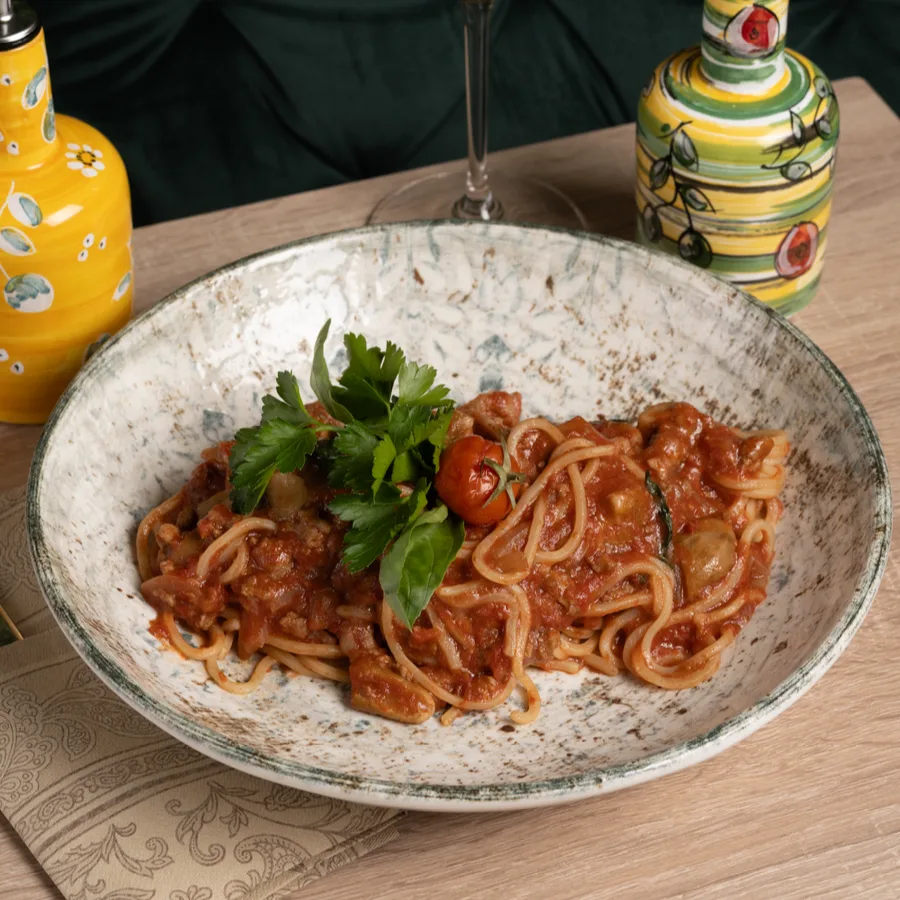 Spaghetti al mercato (spaghetti des hauses)